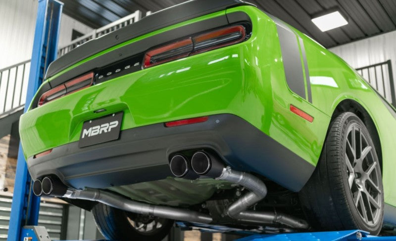 MBRP S71143CF 15-Up Challenger 5.7 / 17-Up 6.2L/6.4L 3in Race Series Cat-Back w/ Quad Tips T304 Exhaust
