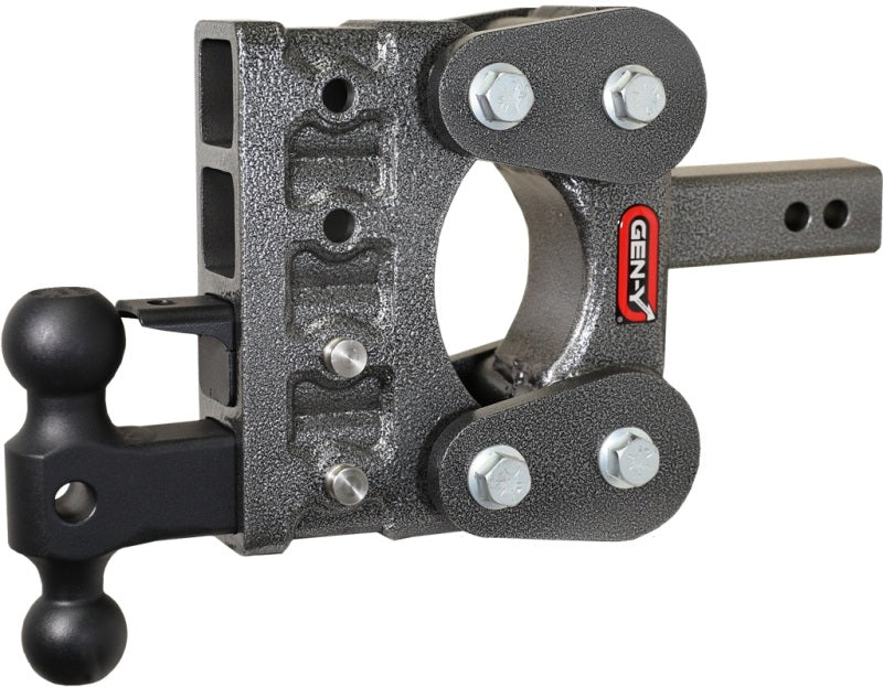 GEN-Y Hitch GH-1024 Gen-Y The Boss Torsion-Flex 2in Shank 5in Drop 10K Hitch w/GH-031 Dual-Ball/GH-032 Pintle Lock