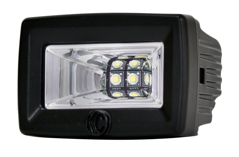 KC HiLiTES 328 C-Series 2in. C2 LED Light 20w Area Flood Beam (Pair Pack System) - Black