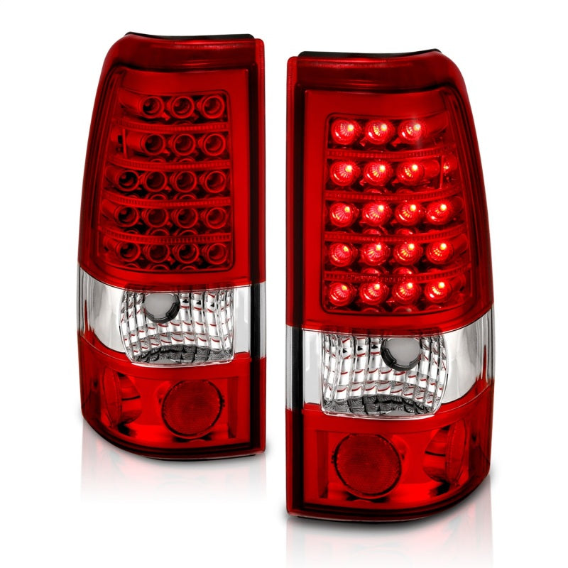 ANZO 311010 1999-2007 Chevrolet Silverado 1500 LED Taillights Red/Clear