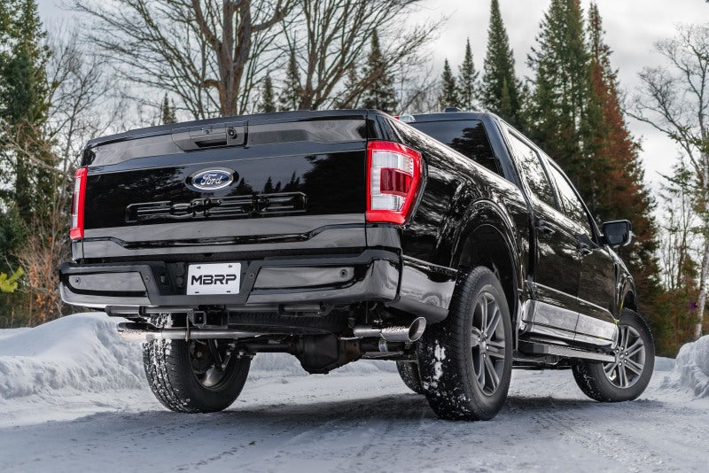 MBRP S5213AL 2021+ Ford F150 2.7L/3.5L/5.0L 3in Aluminized Steel Cat-Back 2.5in Dual Split Side Exhaust