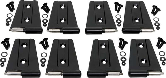 Kentrol 50576 07-18 Jeep Wrangler JK Door Hinge Set 8 Pieces 4 Door - Powdercoat Black