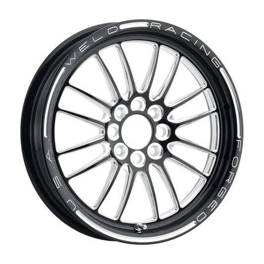 Weld 778B-15022 Tuner Import 15x3.5 / 4x100mm BP / 2.25in. BS 1-Piece Black Wheel