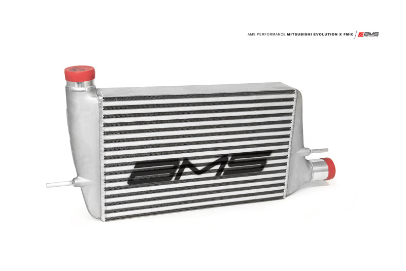 AMS AMS.04.09.0001-1 Performance 08-15 Mitsubishi EVO X Front Mount Intercooler w/Modular Cast End Tanks & Logo