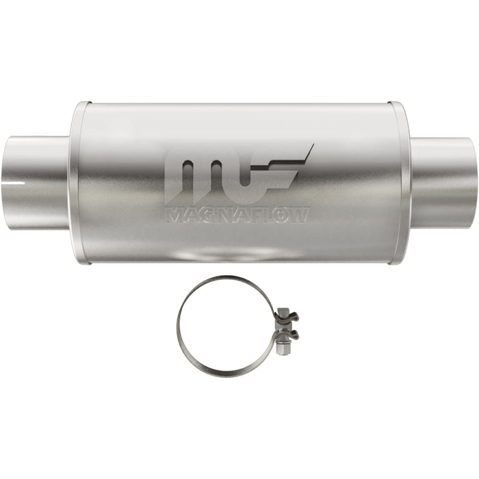 Magnaflow 12775 MagnaFlow Muffler Mag DSL SS 7x7x14 4in Inlet 4in Outlet