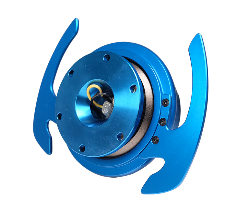 NRG SRK-700BL Quick Release Kit Gen 4.0 - Blue Body / Blue Ring w/ Handles