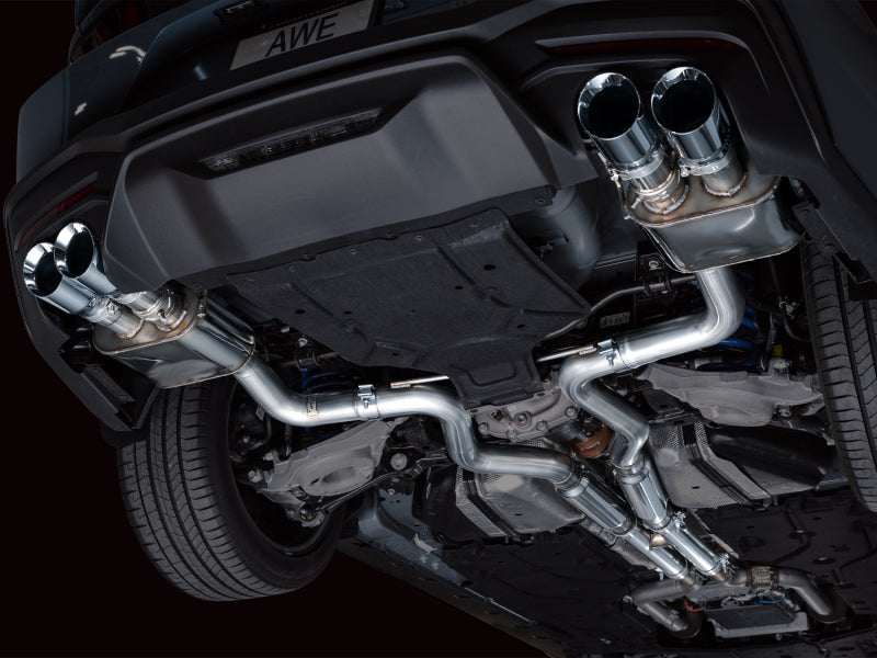 AWE Tuning 3025-42650 AWE 2024 Ford Mustang GT Fastback S650 RWD SwitchPath Catback Exhaust w/ Quad Chrome Silver Tips