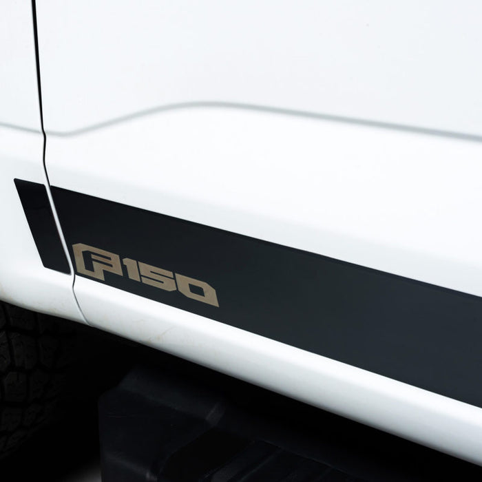 Putco 9751473BPFD 2021 Ford F-150 Super Crew 5.5ft Box Ford Licensed Blk Platinum Rocker Panels (4.25in 12pc)