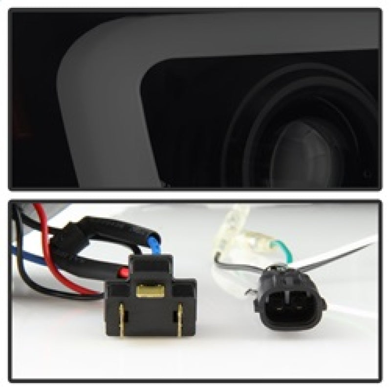 SPYDER 5080165 Spyder Toyota Tundra 2014-2016 Projector Headlights Light Bar DRL Black Smoke PRO-YD-TTU14-DRL-BSM