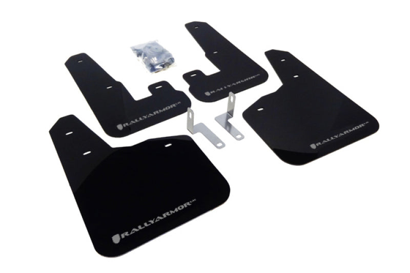 Rally Armor MF14-UR-BLK/SIL 10-14 Subaru Legacy Black UR Mud Flap w/ Silver Logo