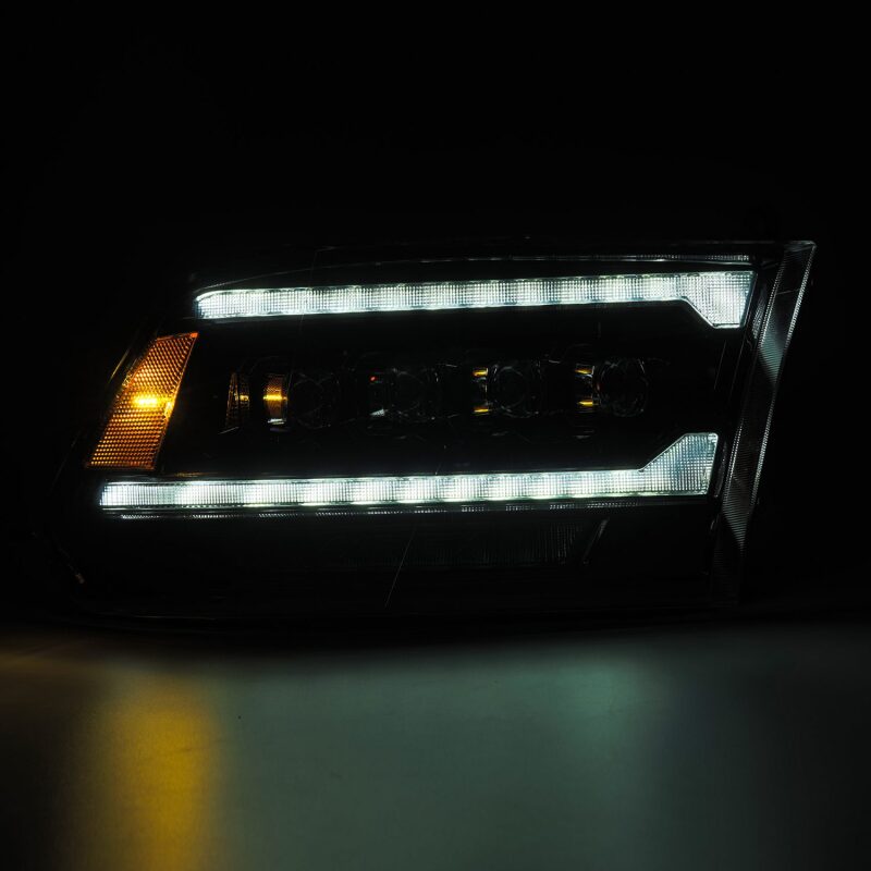 AlphaRex 880557 09-18 RAM 2500 NOVA LED Proj Headlights Plank Style Alpha Blk w/Activ Light/Seq Signal/DRL