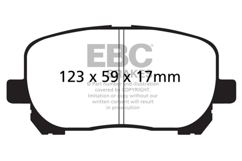 EBC DP41637R 02-08 Pontiac Vibe 1.8 Yellowstuff Front Brake Pads
