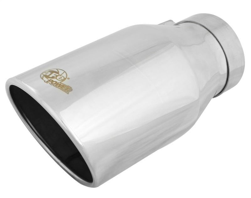 aFe 49T40604-P12 Diesel Exhaust Tip Bolt On Polished 4in Inlet x 6in Outlet x 12in Length