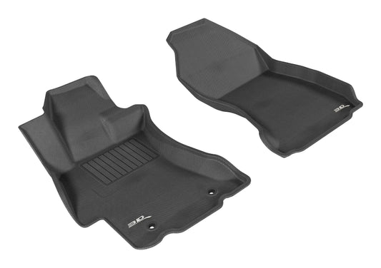 3D MAXpider L1SB00811509 2012-2019 Subaru Impreza/XV Crosstrek/WRX/Sti Kagu 1st Row Floormat - Black