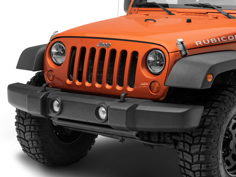 Raxiom J108039 97-18 Jeep Wrangler TJ/JK Axial Series LED Headlights- Black Housing (Clear Lens)