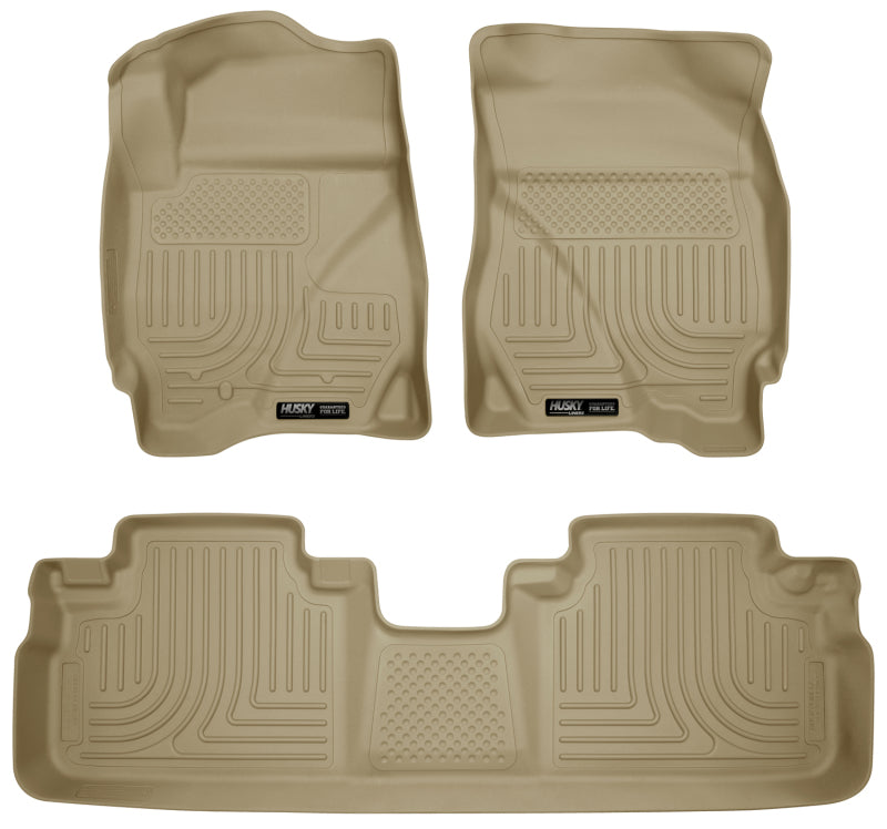 Husky Liners 98353 09-12 Ford Escape/Mazda Tribute (Base/Hybrid) WeatherBeater Combo Tan Floor Liners