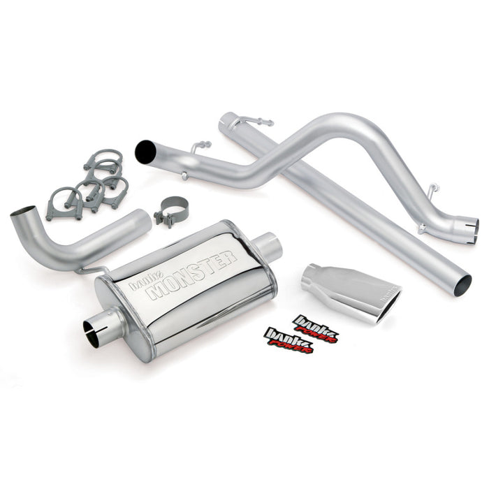Banks Power 51321 07-11 Jeep 3.8L Wrangler - 2dr Monster Exhaust System - SS Single Exhaust w/ Chrome Tip