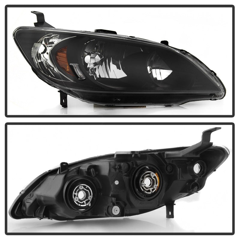 SPYDER 9042706 xTune 04-05 Honda Civic (Excl Hatchback/Si) OEM Style Headlights - Black (HD-JH-HC04-4D-AM-BK)