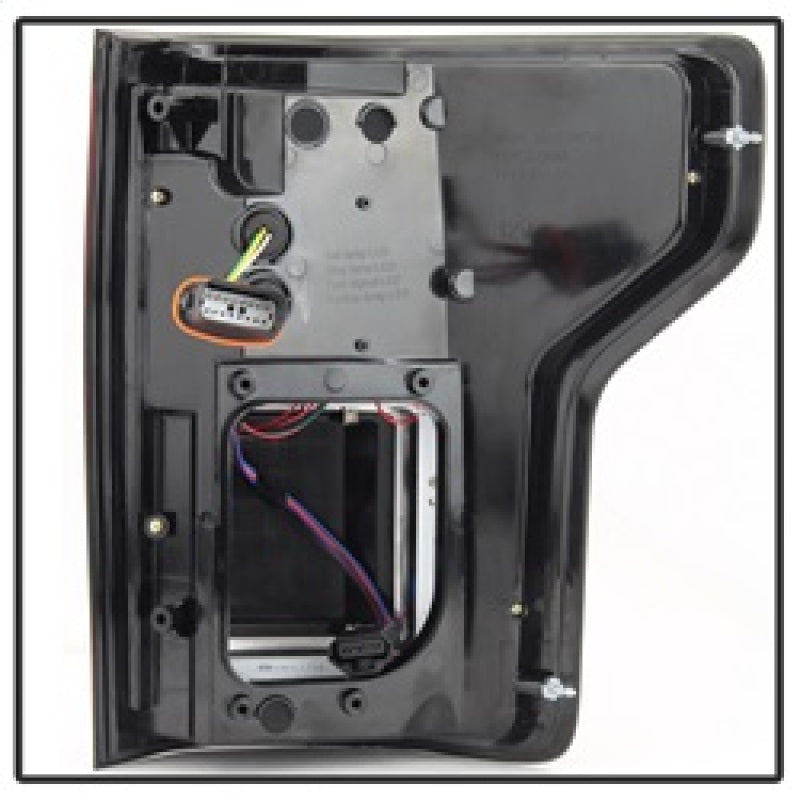 SPYDER 5085320 Spyder 15-18 Ford F-150 LED Tail Lights (w/Blind Spot) - Red Clear (ALT-YD-FF15015BS-LBLED-RC)