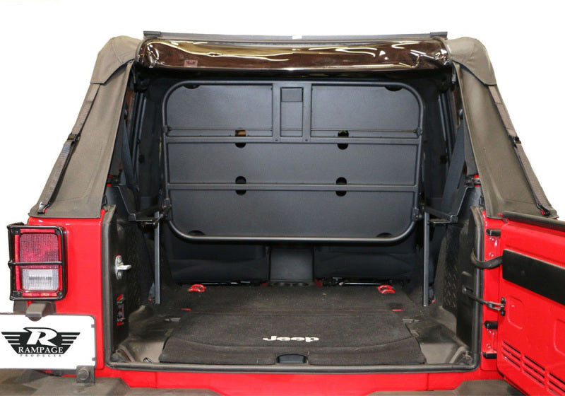 Rampage 86624 2007-2018 Jeep Wrangler(JK) Rear Sport Rack - Black