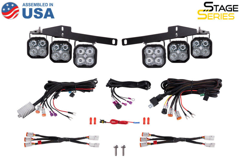 Diode Dynamics DD6366 17-20 Ford Raptor SS3 LED Fog Light Kit - Yellow Pro