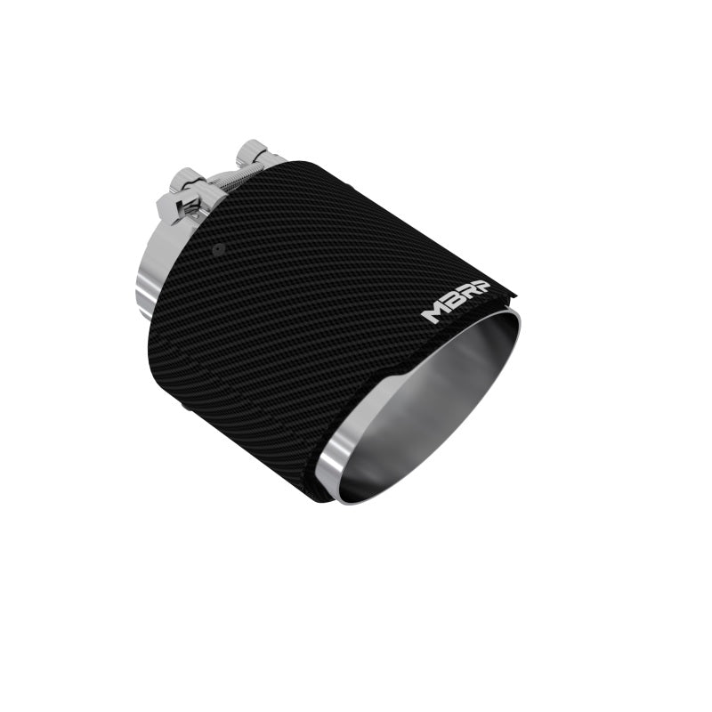 MBRP T5184CF Universal Carbon Fiber Tip, 3in. ID./5in. OD./ 6.13in L. Angle Cut Dual Wall