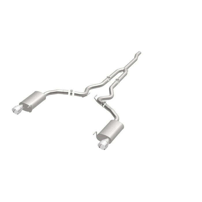 Magnaflow 19097 MagnaFlow Cat Back, SS, 2.5in, Street, Dual Split Polished 4.5in Tips 2015 Ford Mustang Ecoboost
