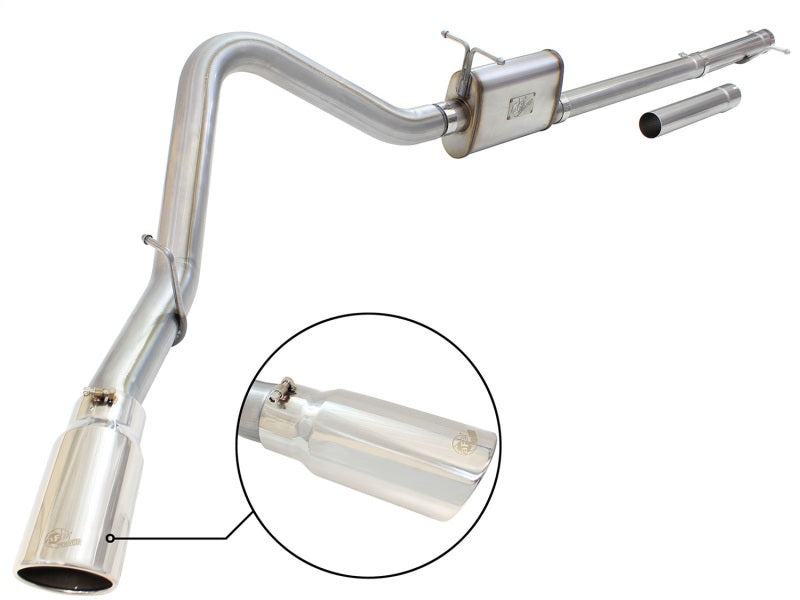 aFe 49-43076-P MACHForce XP Exhaust 3in-3.5in SS Single Side Ext CB w/ Polish Tip 99-04 Ford F-250 V8 5.4L/6.8L