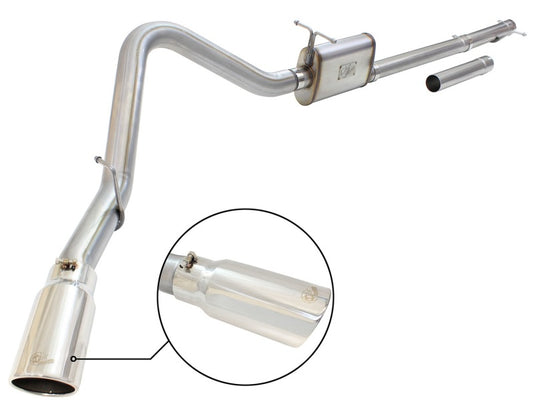 aFe 49-43076-P MACHForce XP Exhaust 3in-3.5in SS Single Side Ext CB w/ Polish Tip 99-04 Ford F-250 V8 5.4L/6.8L