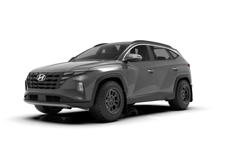 Rally Armor MF75-UR-BLK-MBK 22-24 Hyundai Tucson Black UR Mud Flap - Metallic Black Logo