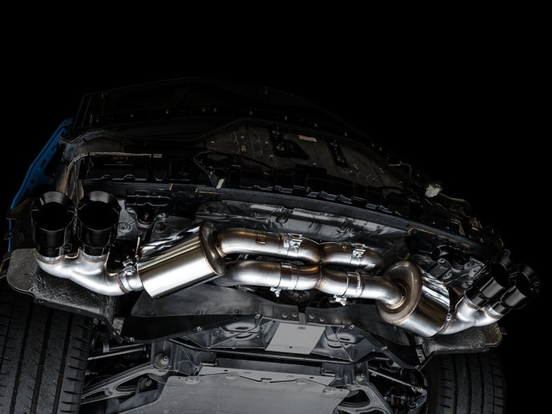 AWE Tuning 3015-43159 2020 Chevrolet Corvette (C8) Touring Edition Exhaust - Quad Diamond Black Tips