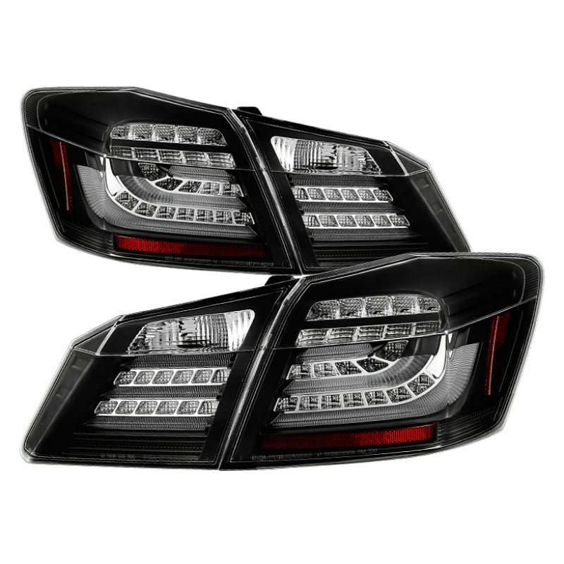 SPYDER 5082053 Spyder Honda Accord 2013-2015 4DR LED Tail Lights - Black ALT-YD-HA13LED-LED-BK