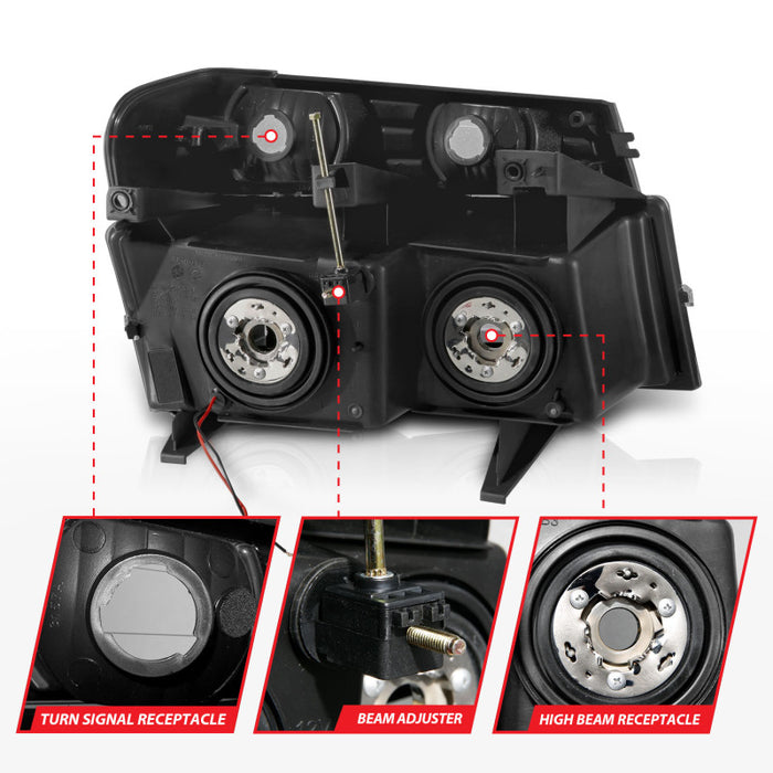 ANZO 111558 ANZ Crystal Headlights