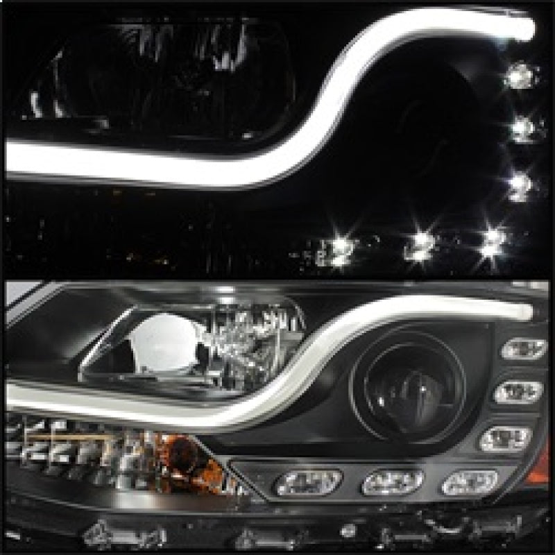 SPYDER 5073648 Spyder Volkswagen Jetta 11-14 Projector Headlights Halogen Light Tube DRL Blk PRO-YD-VJ11-LTDRL-BK