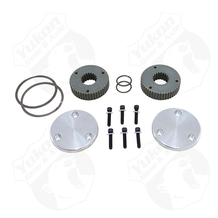 Yukon Gear & Axle YHC50008 Yukon Gear Hardcore Drive Flange Kit For Dana 44 / 19 Spline Outer Stubs. Non-Engraved Caps
