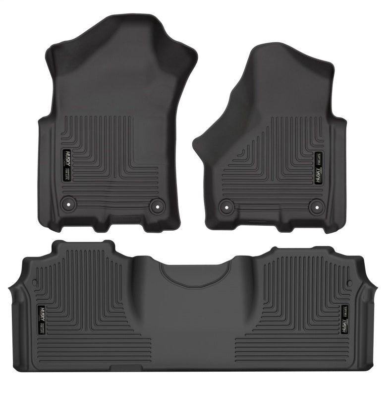 Husky Liners 94131 19-21 RAM 2500/3500 Mega Cab Weatherbeater Front and 2nd Seat Floor Liners - Black