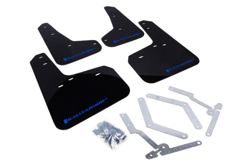 Rally Armor MF27-UR-BLK/BL 12-19 Ford Focus ST / 16-19 RS Black Mud Flap w/Blue Logo