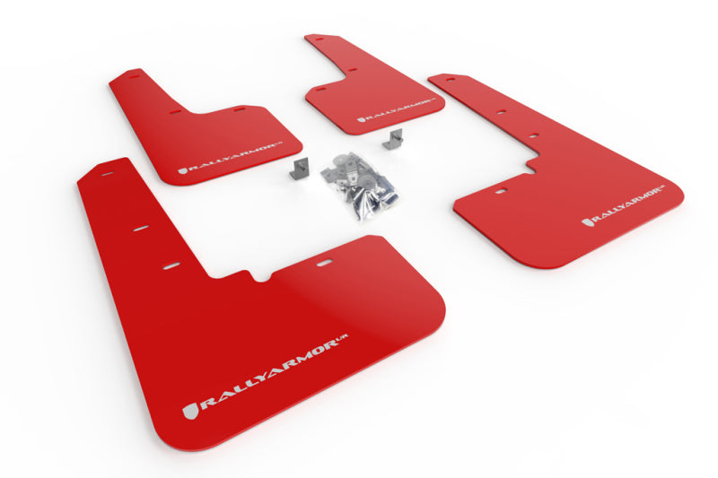 Rally Armor MF66-UR-RD/WH 20-25 Subaru Outback Red UR Mud Flap w/White Logo