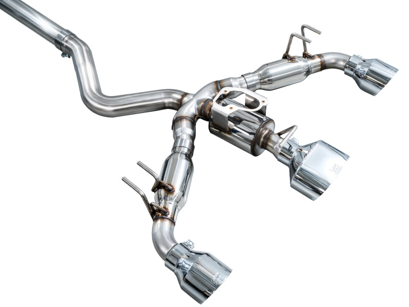 AWE Tuning 3020-52472 AWE 23-24 Toyota GR Corolla Track Edition Catback Exhaust - Chrome Silver Tips