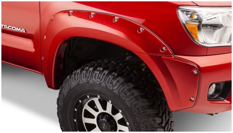 Bushwacker 31927-02 12-15 Toyota Tacoma Fleetside Pocket Style Flares 4pc 73.5in Bed - Black