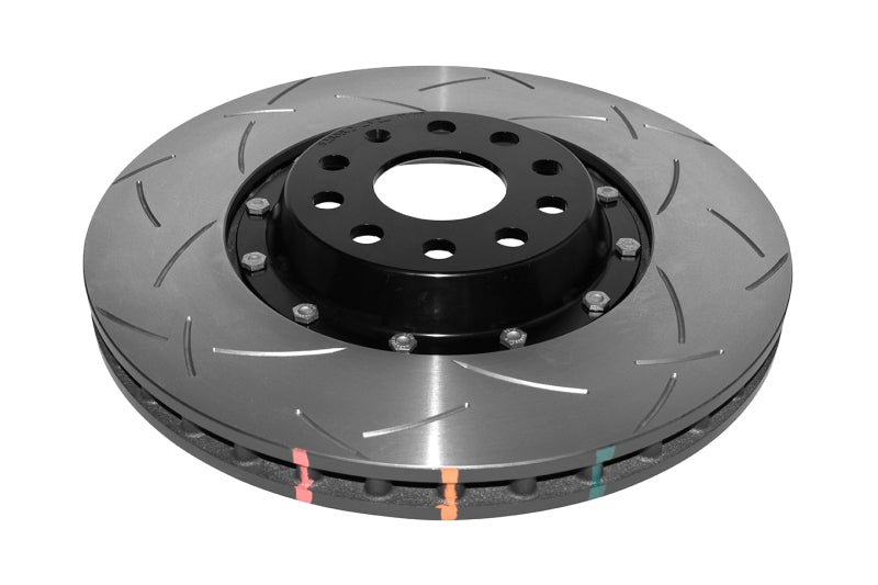 DBA DBA52808V2BLKS 12-13 Volkswagen Golf R Front 5000 Series Slotted Rotor w/Black Hat