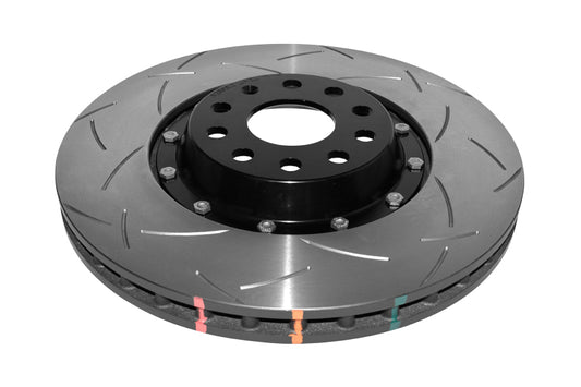 DBA DBA52808V2BLKS 12-13 Volkswagen Golf R Front 5000 Series Slotted Rotor w/Black Hat