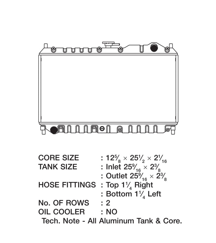 CSF 2863 98-05 Mazda Miata Radiator