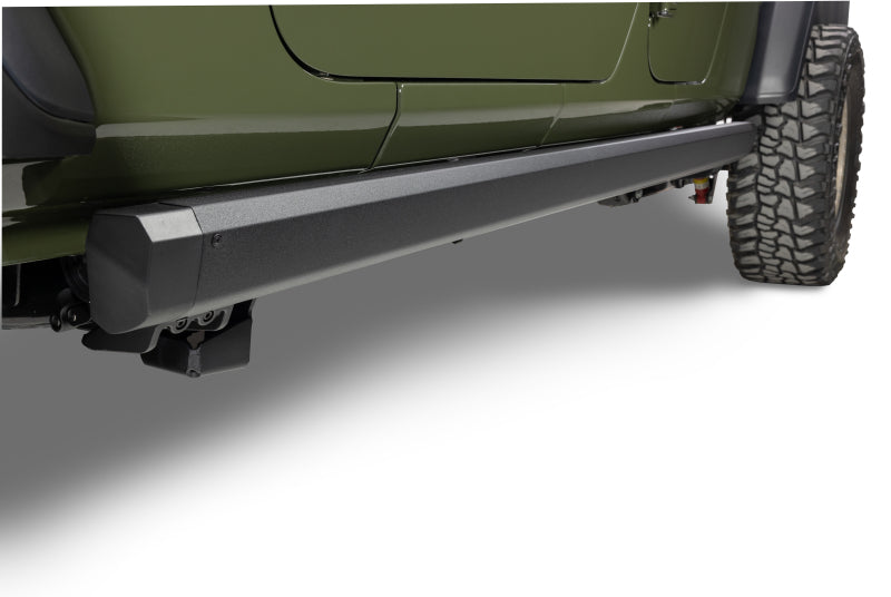 Go Rhino 20451687PC RealTruck 20-24 Jeep Gladiator CC 4dr VoltStep Electric Running Board Kit (Cut/Drill Req.) - Tex Blk