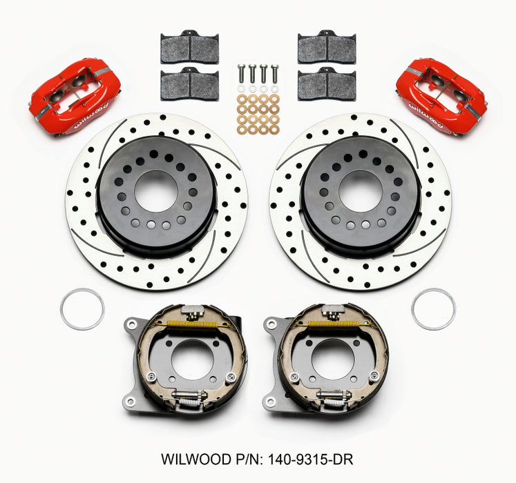 Wilwood WIL140-9315-DR Brake Kit Rear GM 12 Bolt Drilled Red
