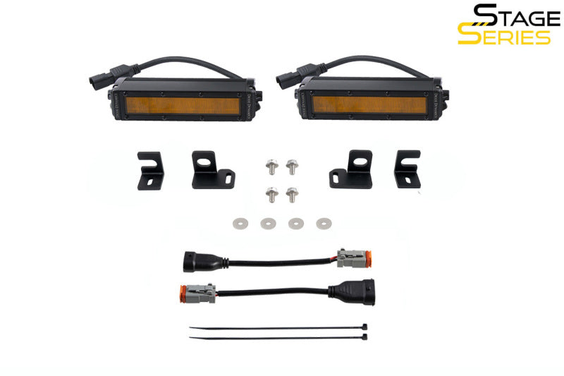 Diode Dynamics DD7932 2024+ Toyota Tacoma SS6 LED Fog Light Kit - Amber Wide