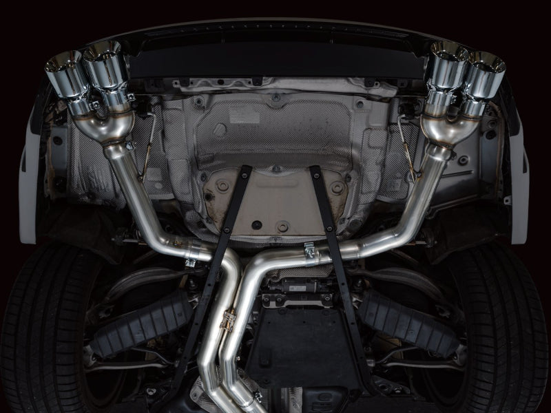 AWE Tuning 3020-42101 19-23 Audi C8 S6/S7 2.9T V6 AWD Track Edition Exhaust - Chrome Silver Tips
