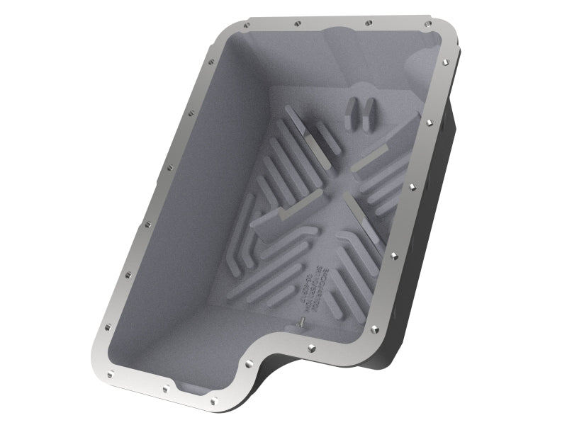 aFe 46-70122-1 Transmission Pan (Black); Ford Diesel Trucks 03-10 V8-6.0/6.4L (td)