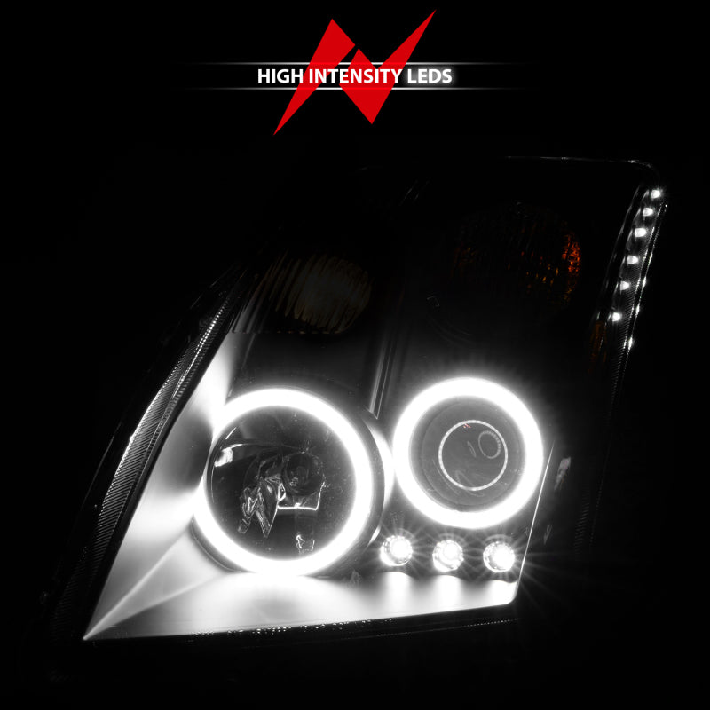 ANZO 121276 2007-2012 Nissan Sentra Projector Headlights Black