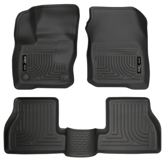 Husky Liners 99781 Weatherbeater 2016 Ford Focus RS Front & 2nd Seat Floor Liners - Black